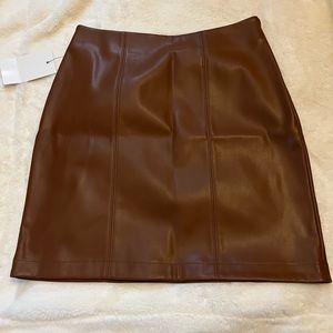 Women's Nine West Faux-Leather Mini Skirt